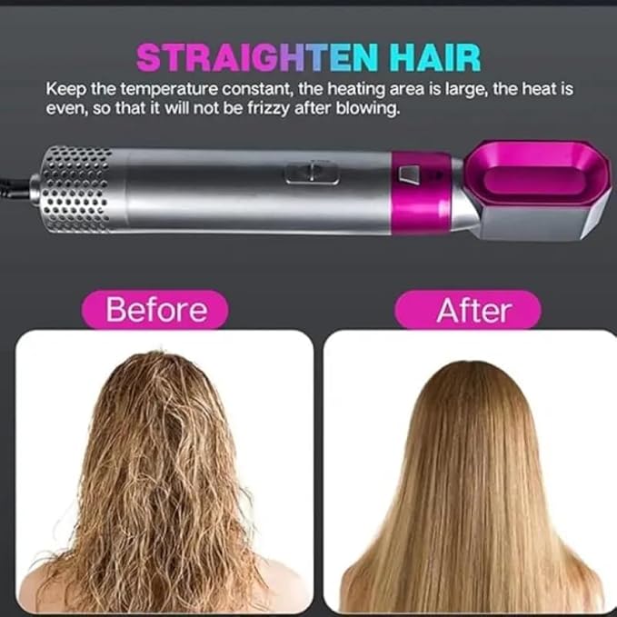 ᴀʟ ᴛᴀɪʙᴀ Hot Hair Brush 5 in 1 – فرشاة الشعر الساخنة 5 في 1
