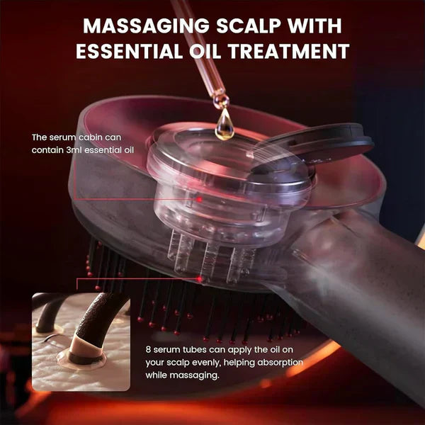 ᴀʟ ᴛᴀɪʙᴀ™ Scalp Massager Brush (Red) – فرشاة تدليك فروة الرأس (حمراء)