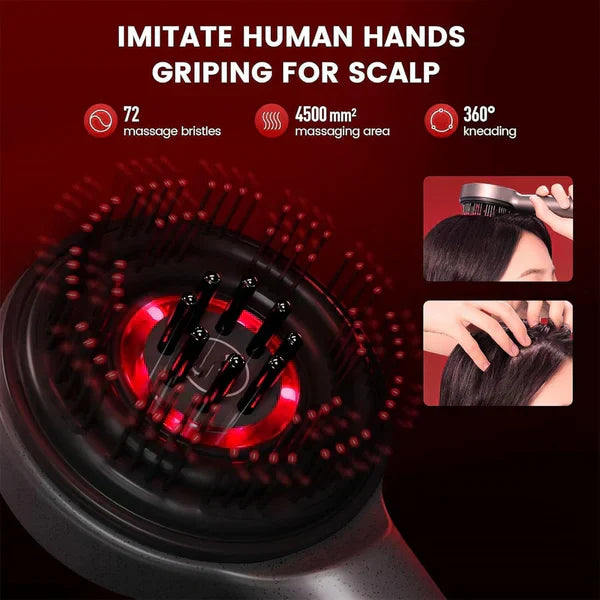 ᴀʟ ᴛᴀɪʙᴀ™ Scalp Massager Brush (Red) – فرشاة تدليك فروة الرأس (حمراء)