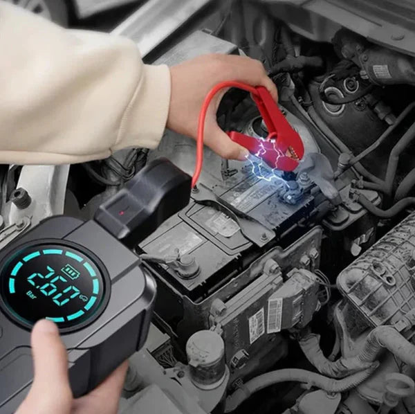 ᴀʟ ᴛᴀɪʙᴀ™Jump Starter With Air Pump  جهاز تشغيل البطارية مع منفاخ هواء