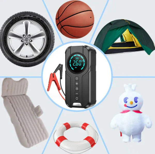 ᴀʟ ᴛᴀɪʙᴀ™Jump Starter With Air Pump  جهاز تشغيل البطارية مع منفاخ هواء