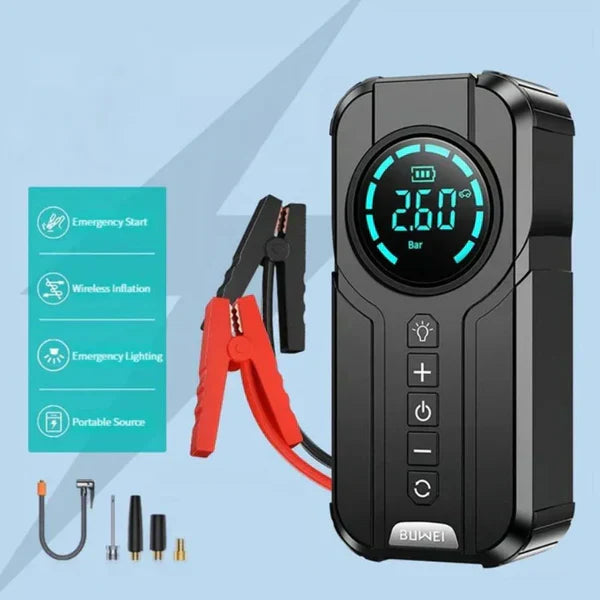 ᴀʟ ᴛᴀɪʙᴀ™Jump Starter With Air Pump  جهاز تشغيل البطارية مع منفاخ هواء